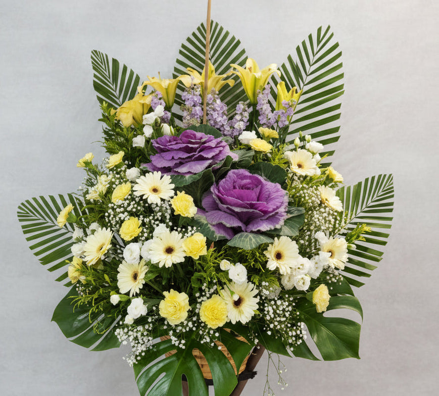 傳統款式花籃 B2010(三腳架|座地)