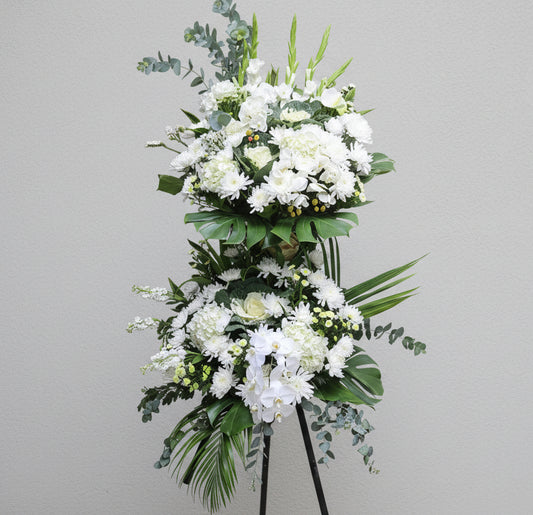 中式雙層花籃 B2010 （三腳架|座地）