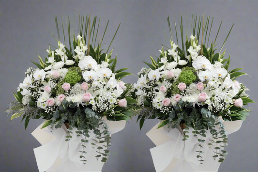 (大)繡球花蝴蝶蘭包裝花籃 P0708